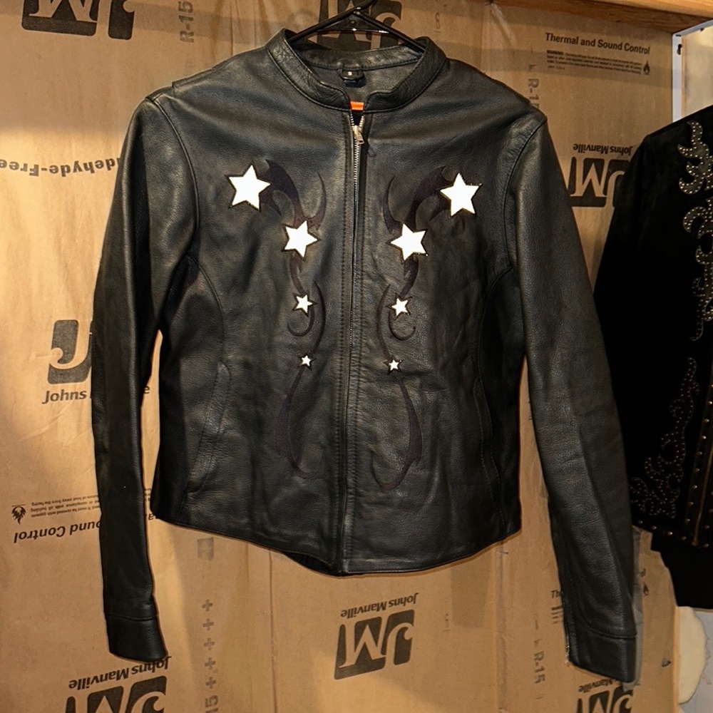 star vintage leather jacket
